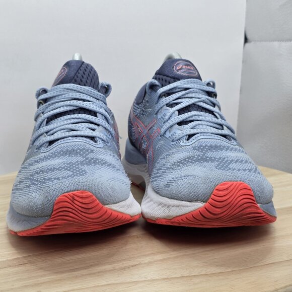 Women’s 9 Asics Gel Nimbus 23 Blue orange Gym Running Shoes Sneakers 1012A885 - Picture 2 of 10